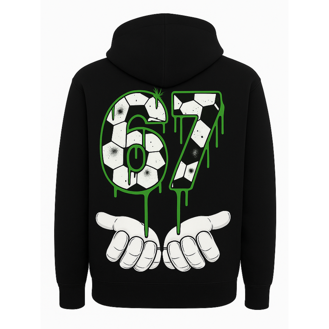 Green 67 Football Hoodie