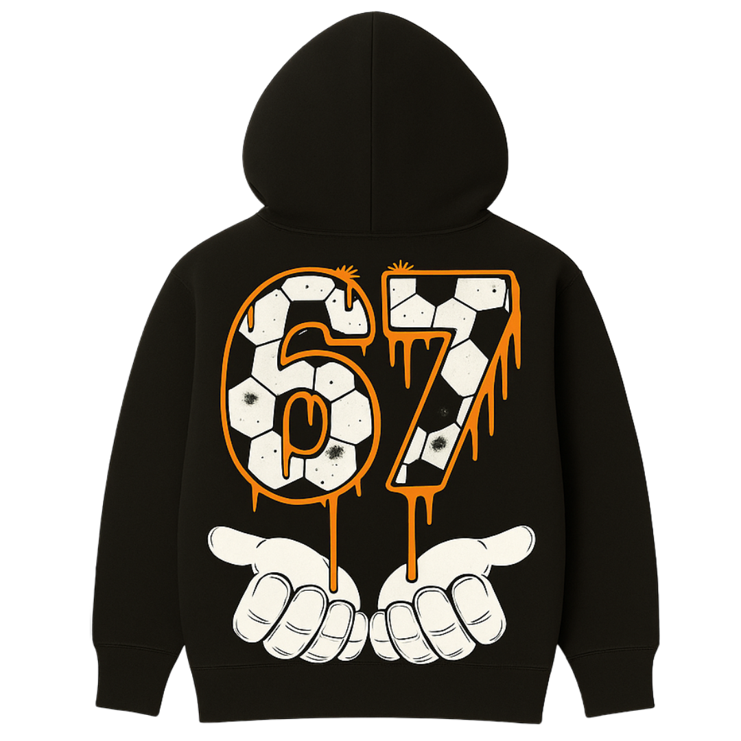 Orange 67 Football Hoodie
