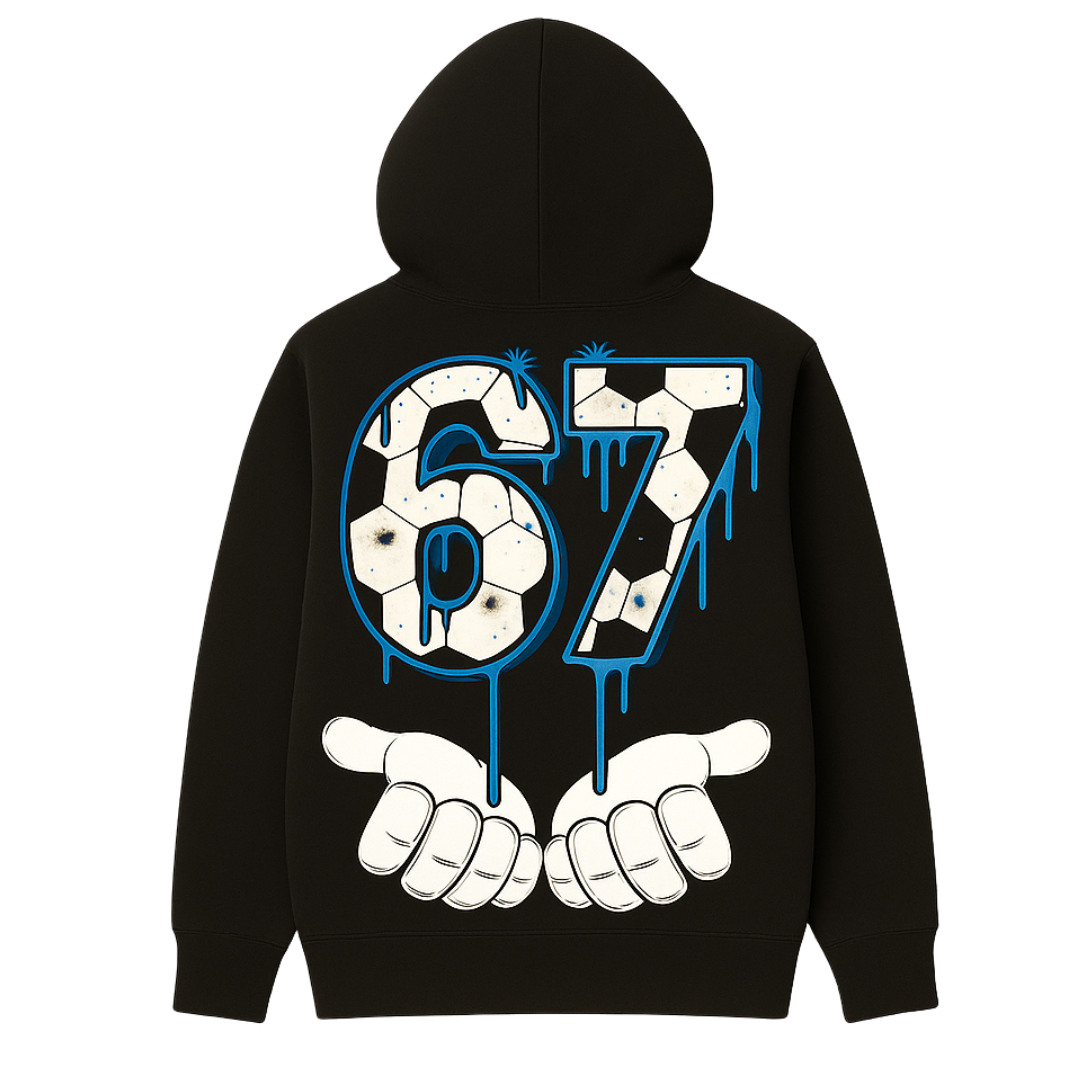 Blue 67 Football Hoodie