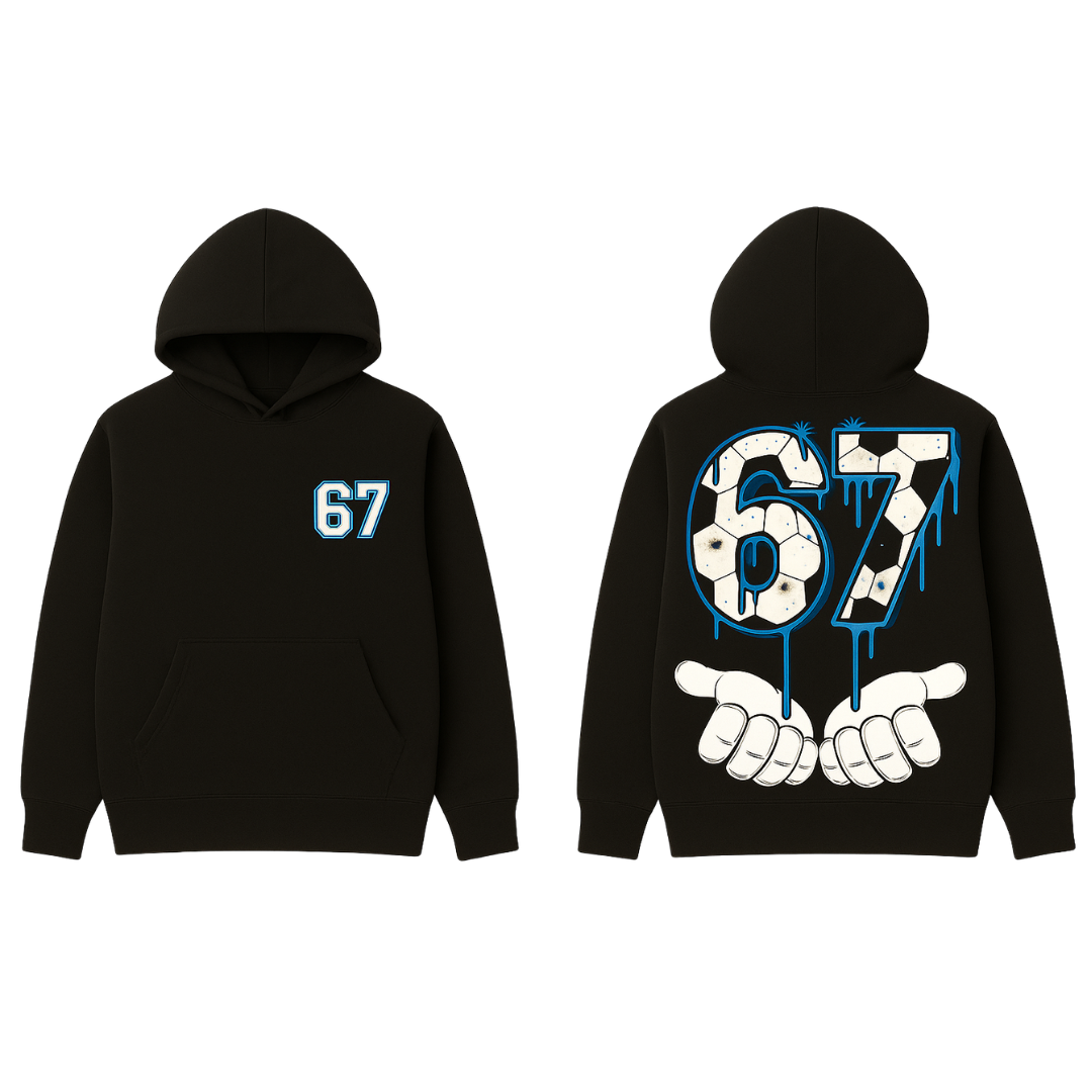 Blue 67 Football Hoodie