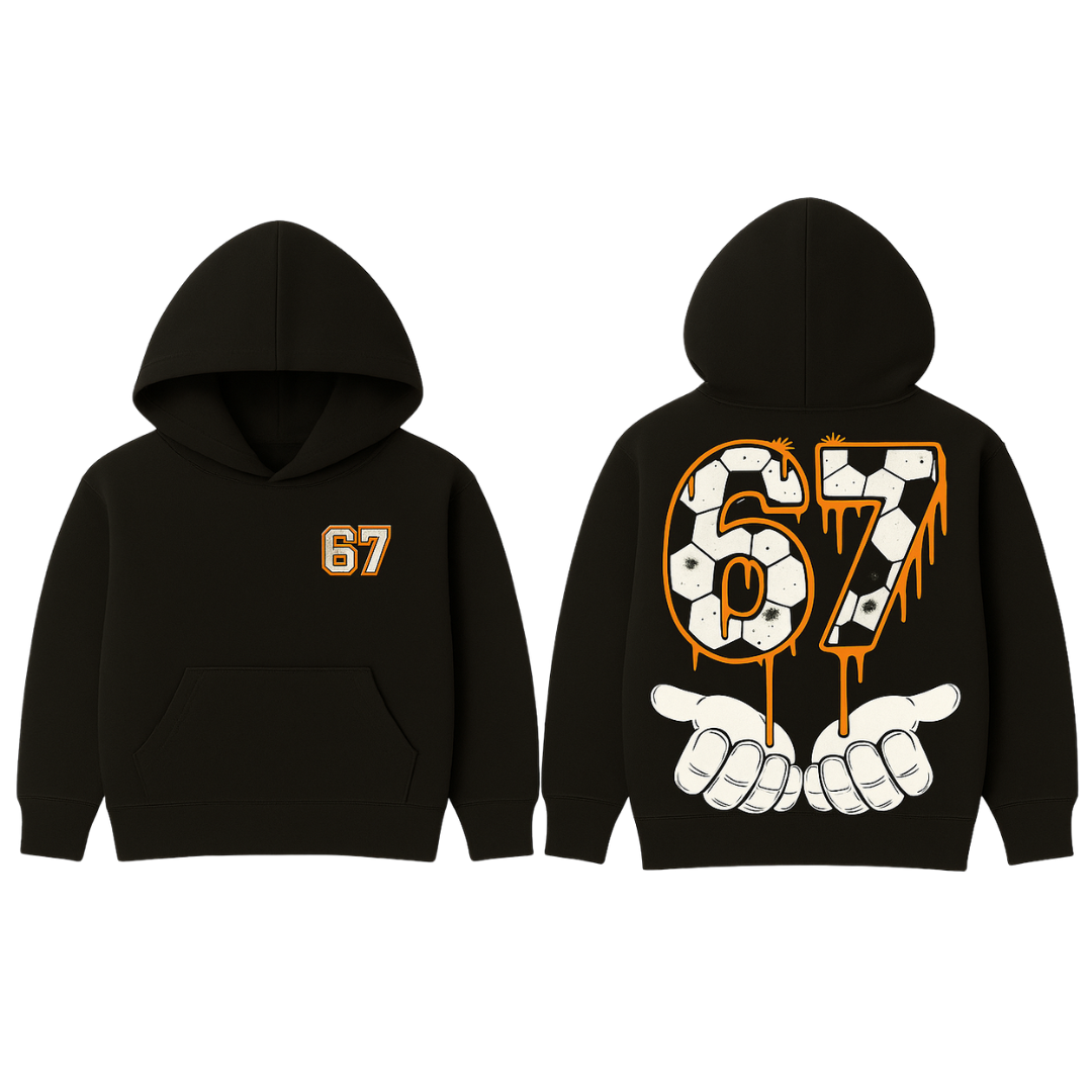 Orange 67 Football Hoodie