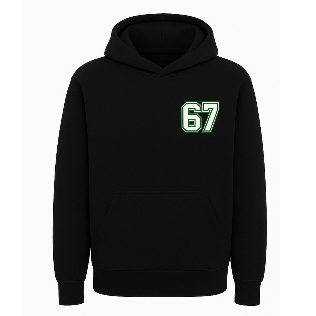 Green 67 Football Hoodie